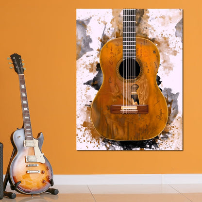 Willie Nelson's Trigger Acoustic Guitar Canvas Wall Art