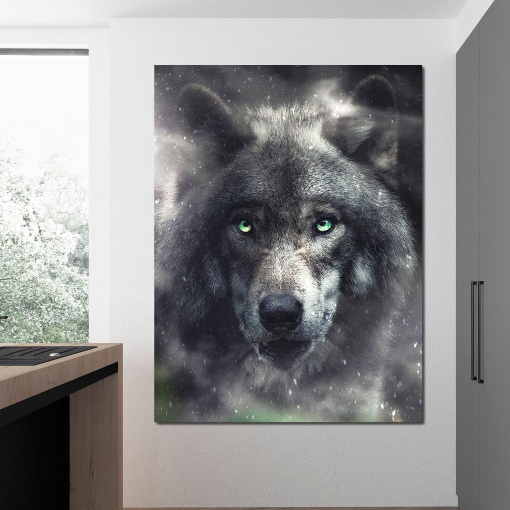 Midnight Wolf Canvas Wall Art