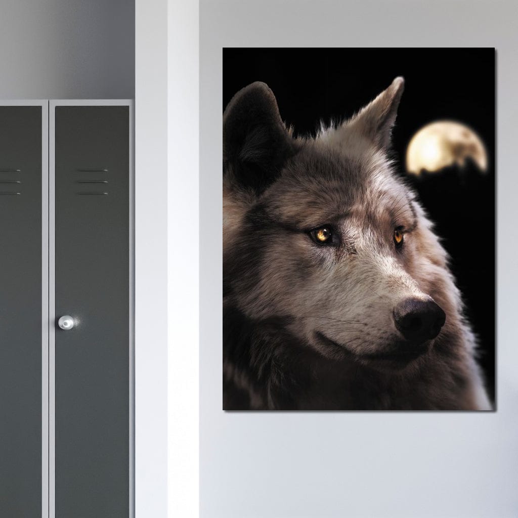 Wolf Moon Canvas Wall Art