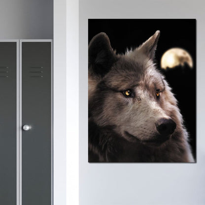 Wolf Moon Canvas Wall Art