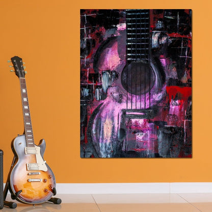 Abstract Guitar Canvas Wall Art