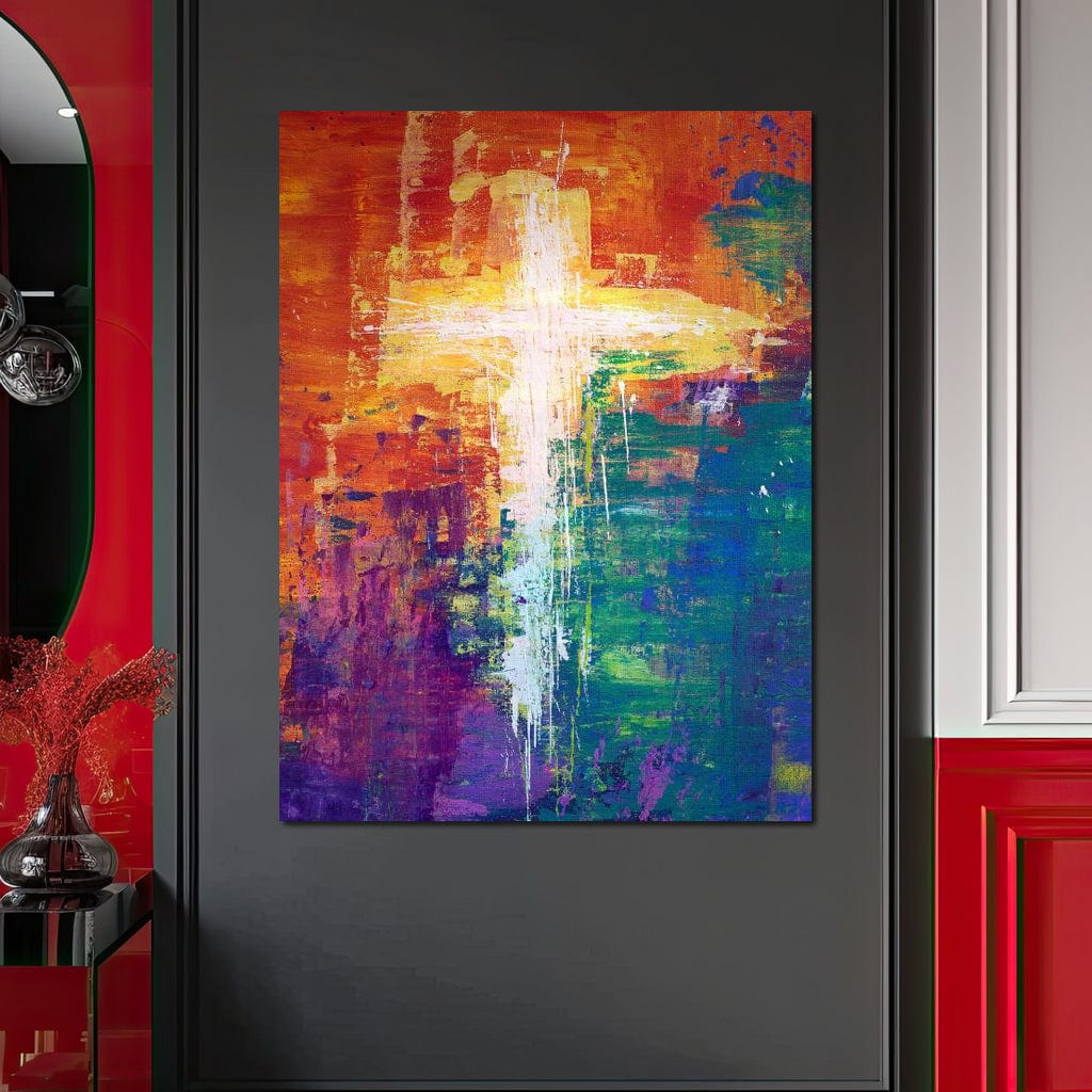 Abstract Cross Canvas Wall Art