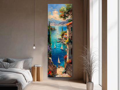 Lake Como Canvas Print - Sailboats on Lake Como Landscape | Framed & Ready to Hang