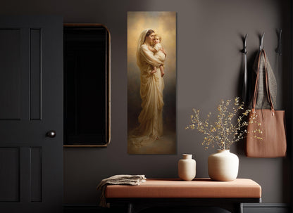 Mother and Child Print | Sacred Canvas Print with Gallery Style Frame | Ready to Hang Artwork