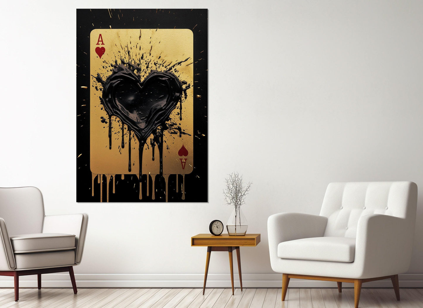 Ace of Hearts Canvas Print – Poker Wall Art | Framed & Ready to Hang