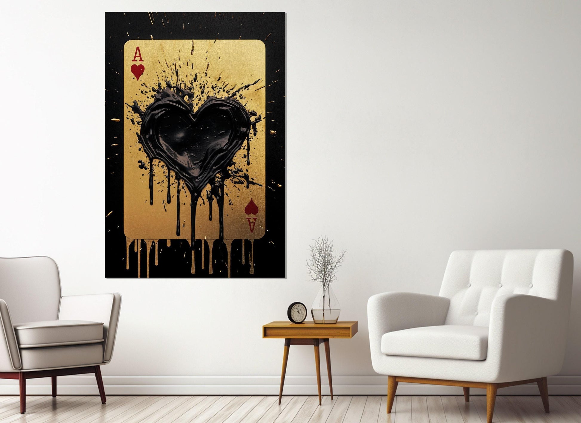 Ace of Hearts Canvas Print – Poker Wall Art | Framed & Ready to Hang