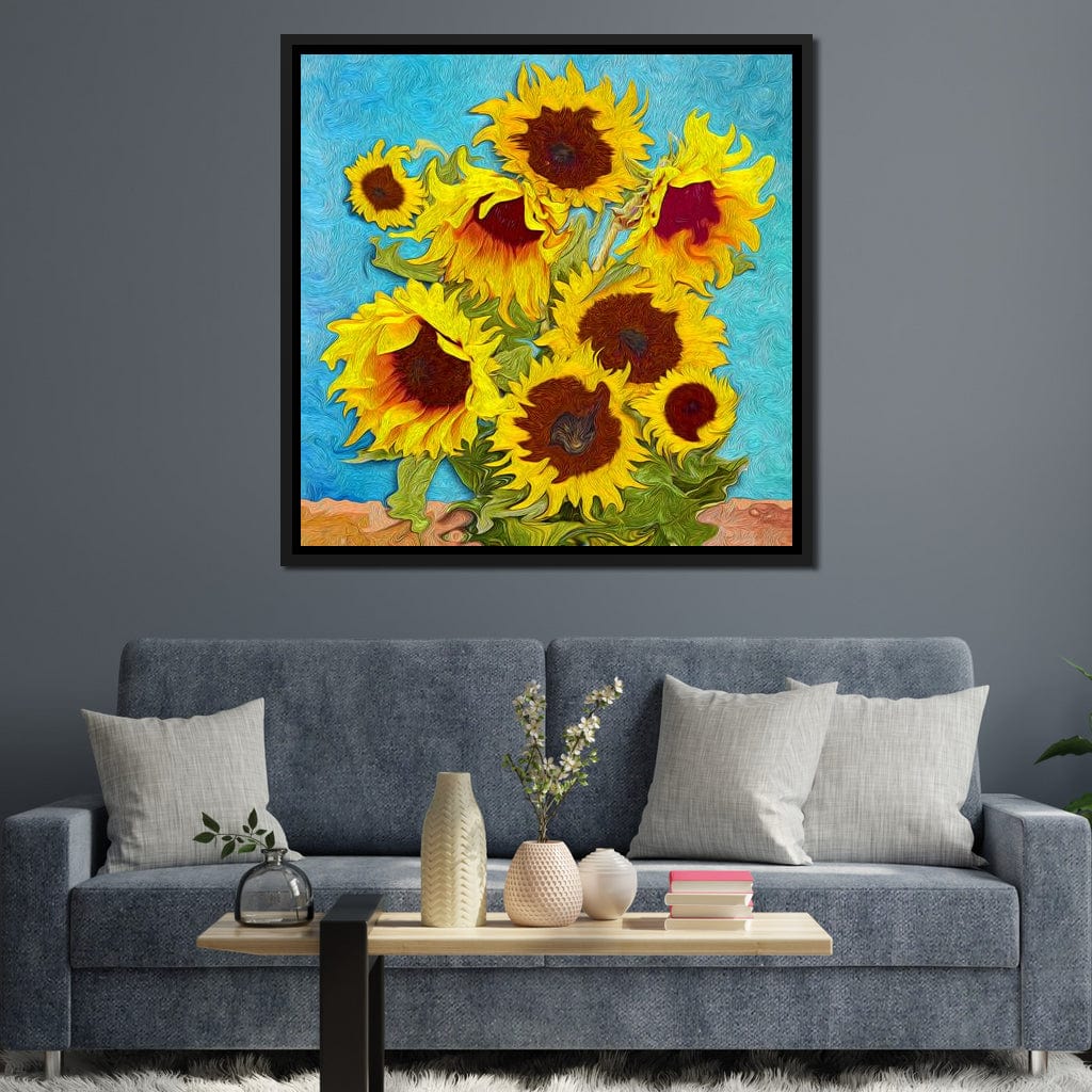 Impressionist Sunflowers Canvas Wall Art
