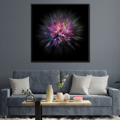 Flowers Color Flow Canvas Wall Art