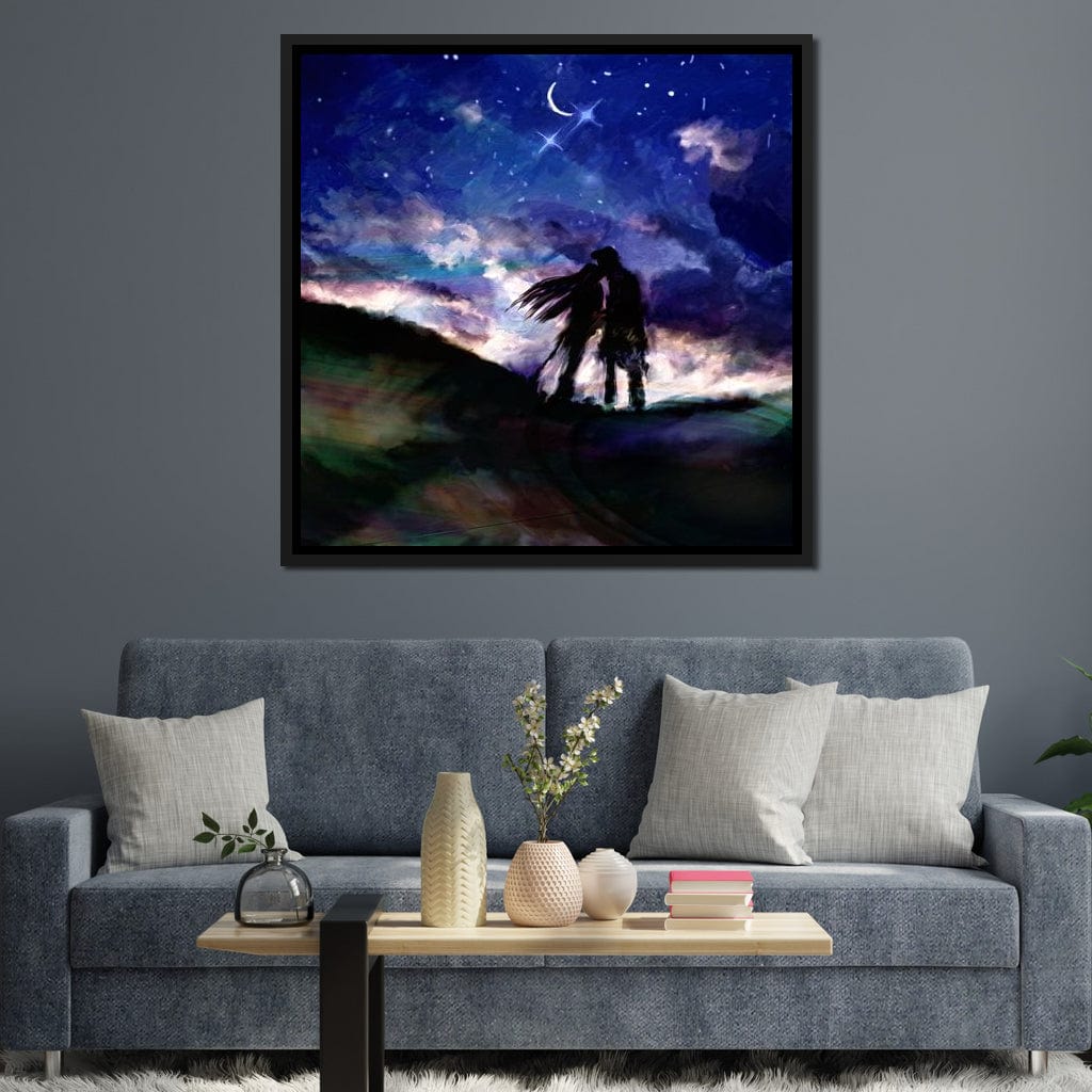 Kissing Under the Stars Canvas Wall Art