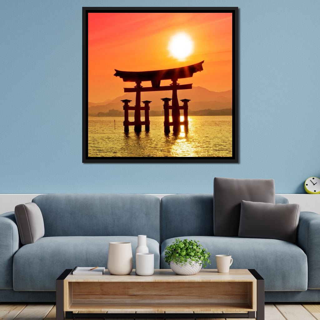 Torii Gate In Japan Canvas Wall Art