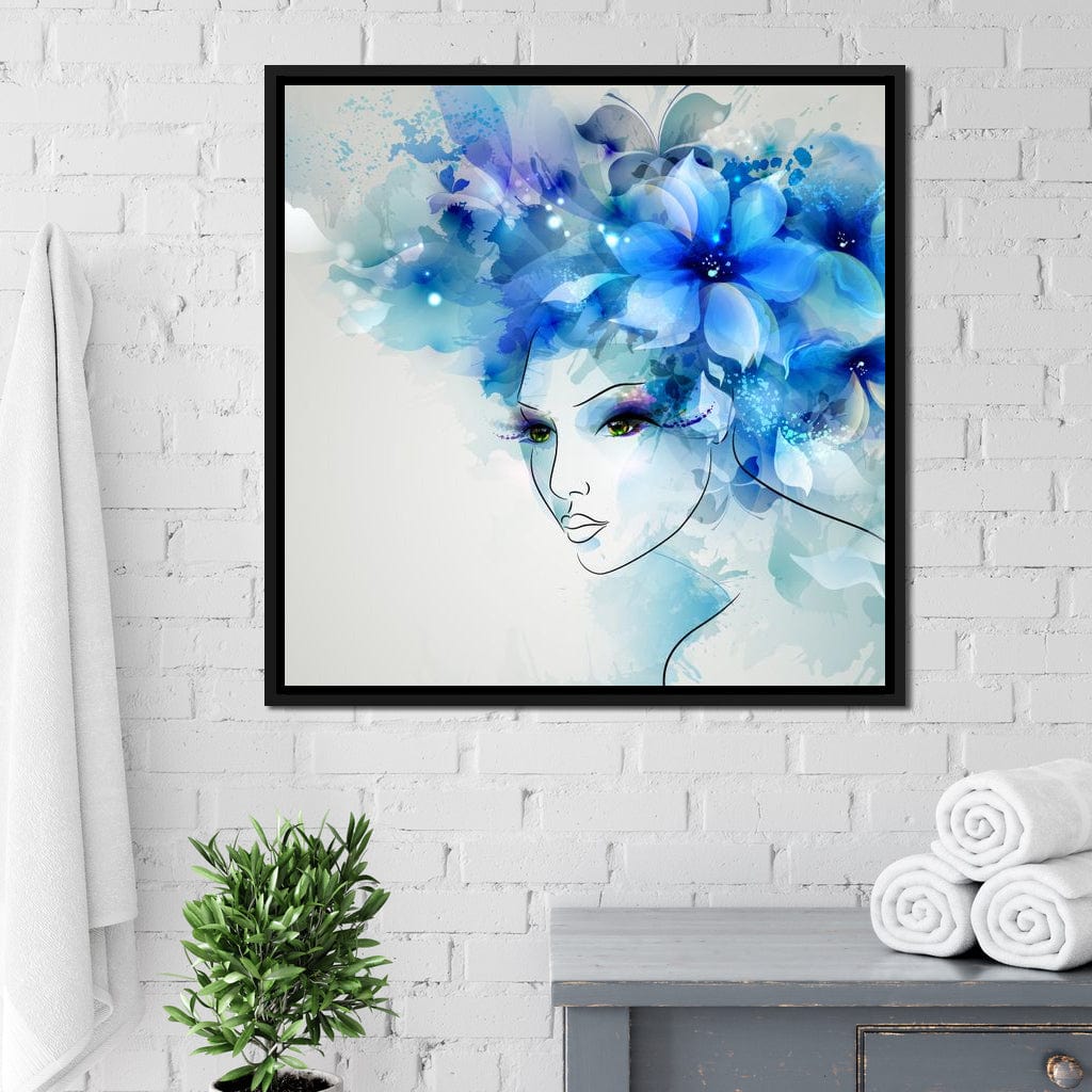 Woman with Floral Hat Canvas Wall Art