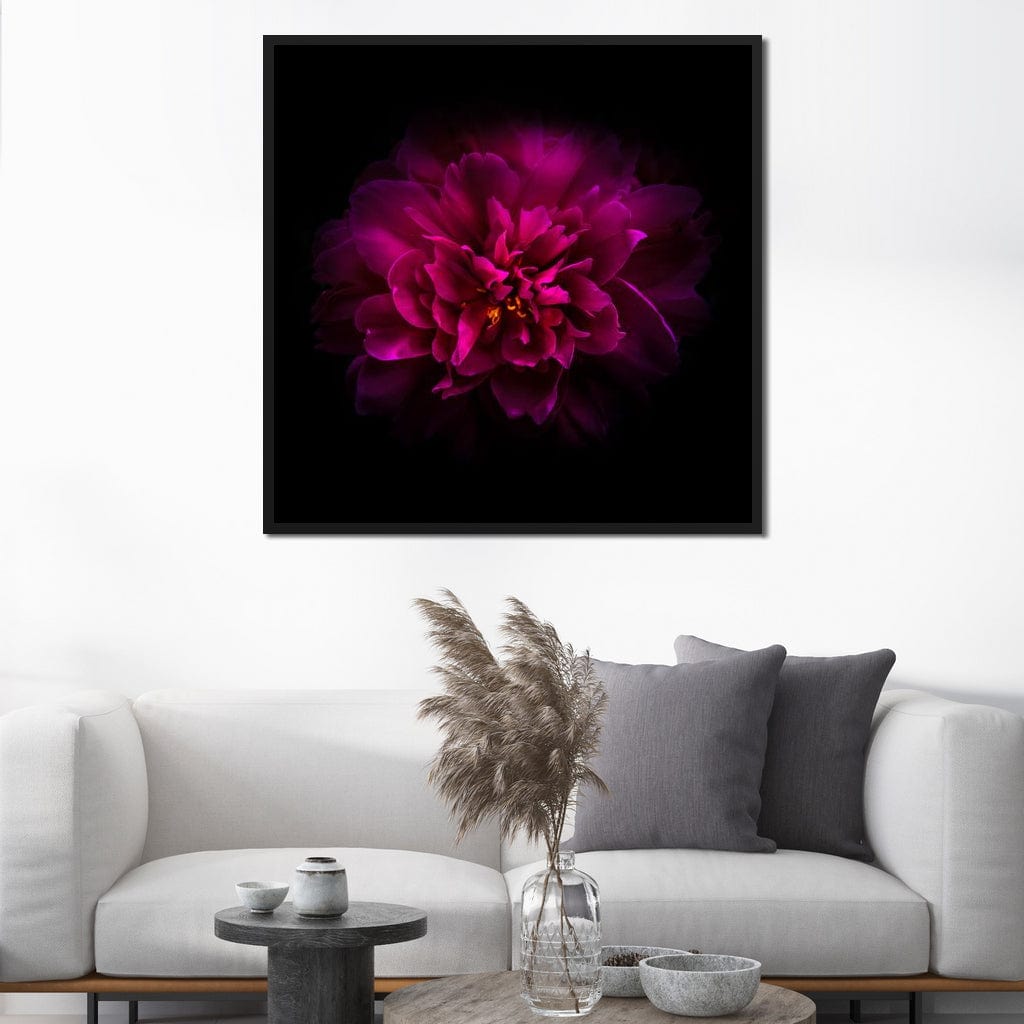 Purple Backyard Flowers Canvas Wall Art