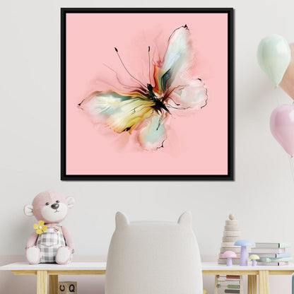 White Butterfly Canvas Wall Art