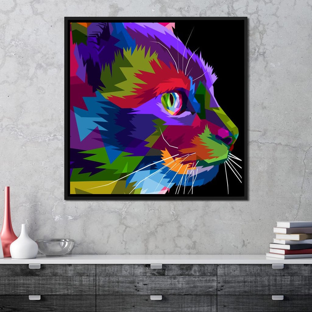 Pop Art Cat Canvas Wall Art