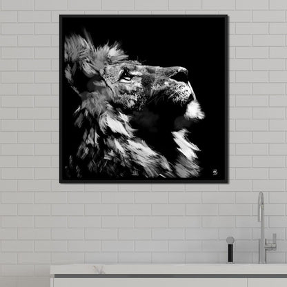 Lion Stare Canvas Wall Art