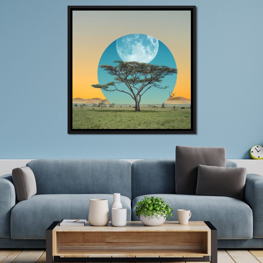 Moon Tree Canvas Wall Art