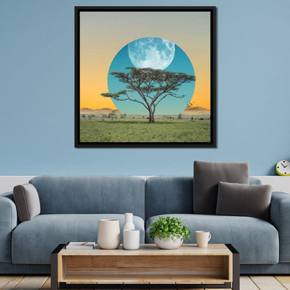 Moon Tree Canvas Wall Art