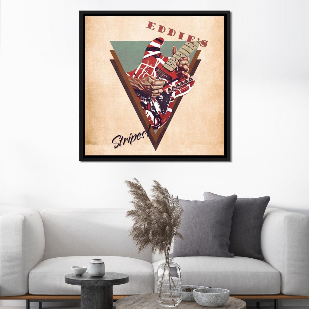 Eddie Van Halen's Guitar Retro Canvas Wall Art
