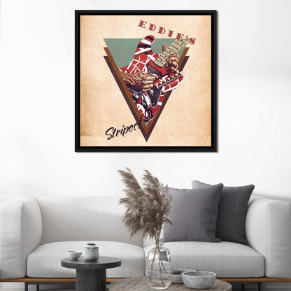 Eddie Van Halen's Guitar Retro Canvas Wall Art