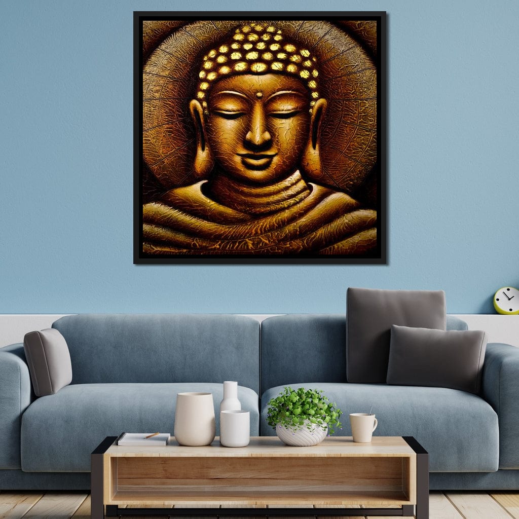 Meditating Buddha Portrait Canvas Wall Art