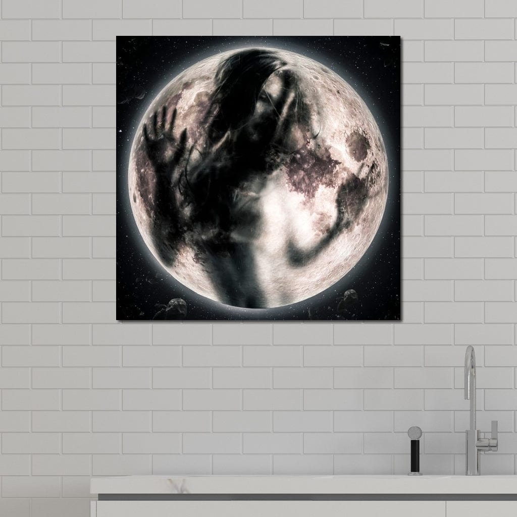 Moon Girl Canvas Wall Art