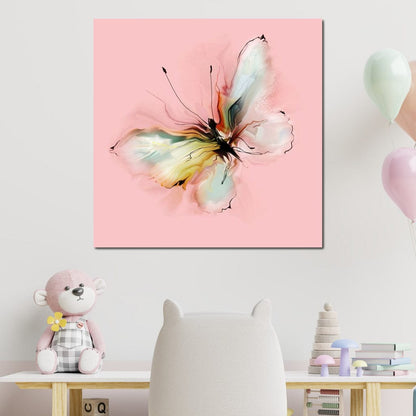 White Butterfly Canvas Wall Art