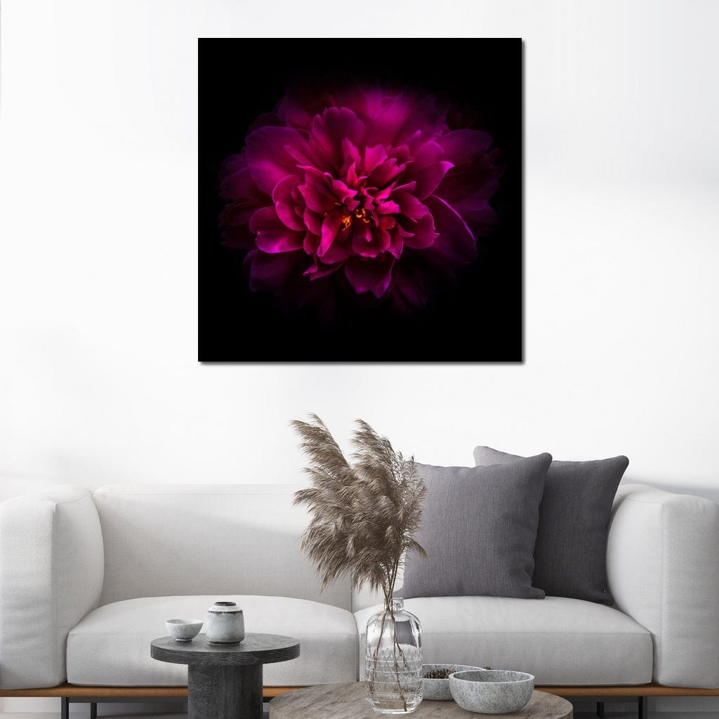 Purple Backyard Flowers Canvas Wall Art