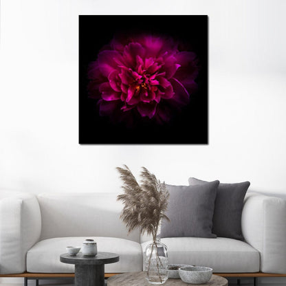 Purple Backyard Flowers Canvas Wall Art