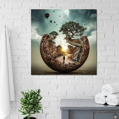Sunrise Road Canvas Wall Art