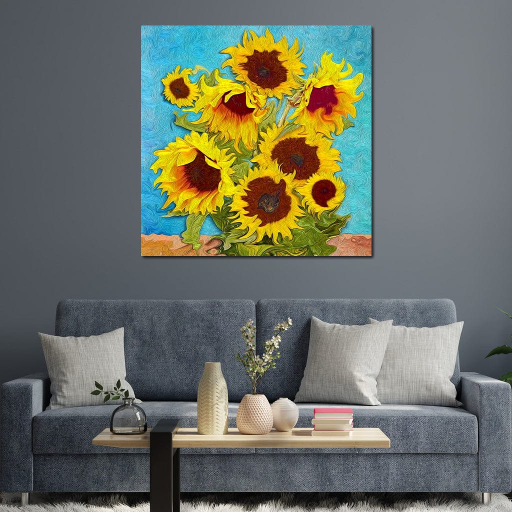Impressionist Sunflowers Canvas Wall Art