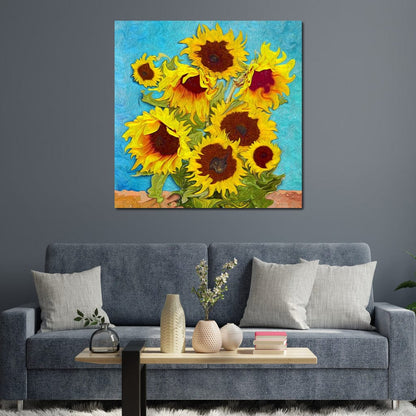 Impressionist Sunflowers Canvas Wall Art