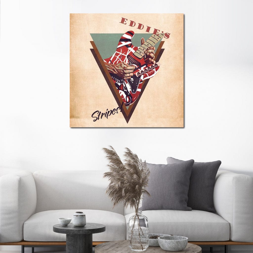 Eddie Van Halen's Guitar Retro Canvas Wall Art