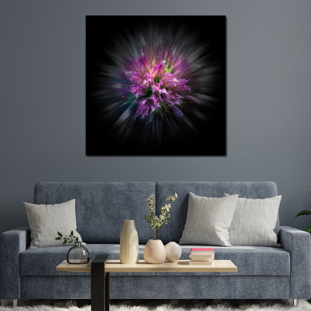Flowers Color Flow Canvas Wall Art