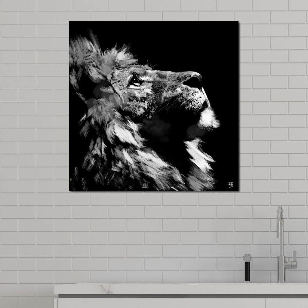Lion Stare Canvas Wall Art