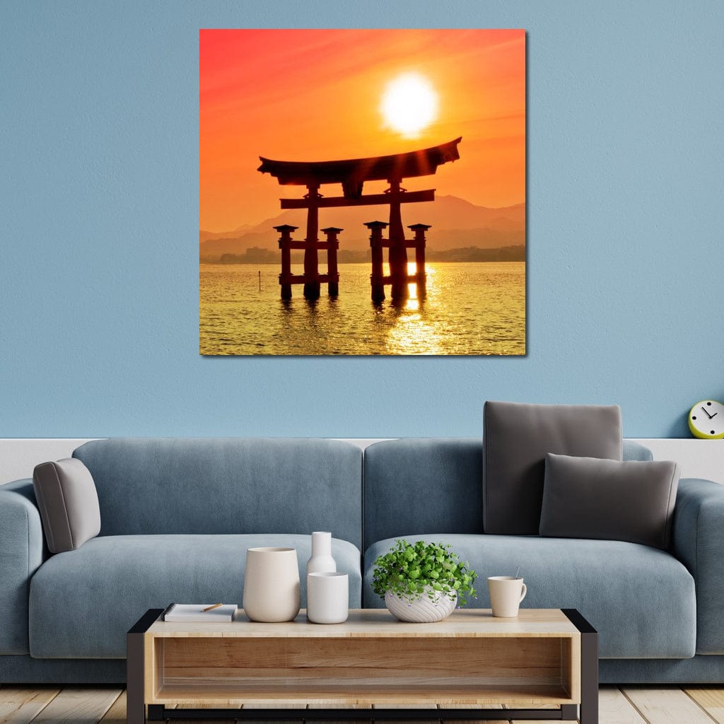 Torii Gate In Japan Canvas Wall Art