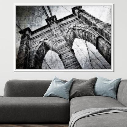 Brooklyn Bridge Arch Canvas Wall Art