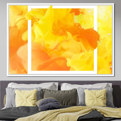 Yellow & Orange Smoke Canvas Wall Art