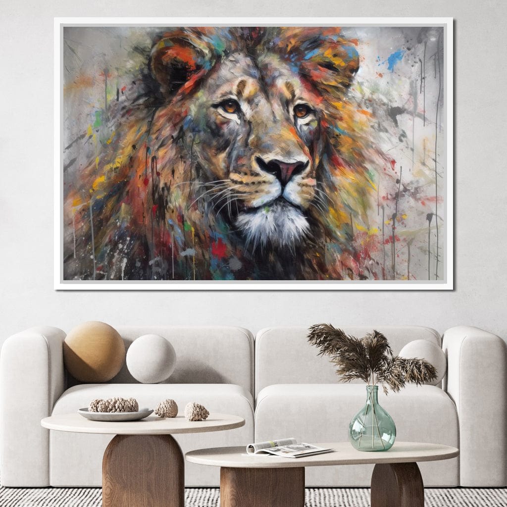 Urban Jungle: Lion Canvas Wall Art