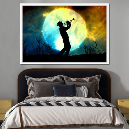 Space Trumpeter Canvas Wall Art