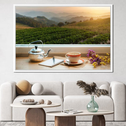 Coffee with a View Canvas Wall Art