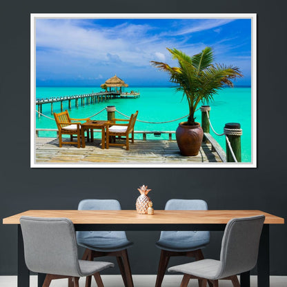 Coffee on the Beach Canvas Wall Art