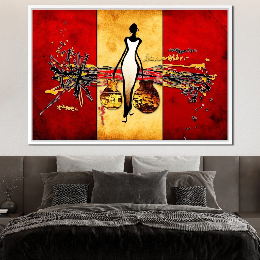 African Silhouette Canvas Wall Art