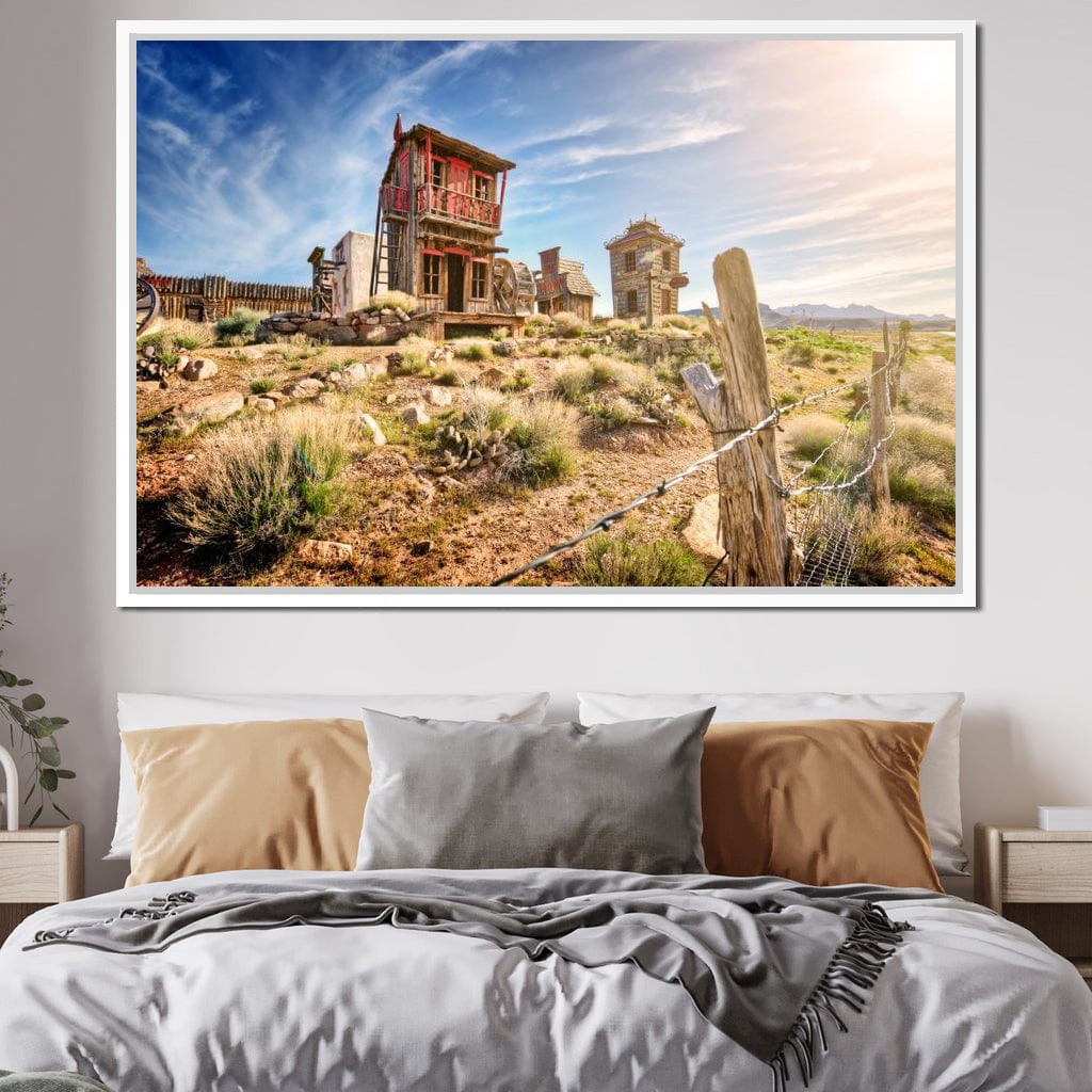 Abandoned Western Town Canvas Wall Art