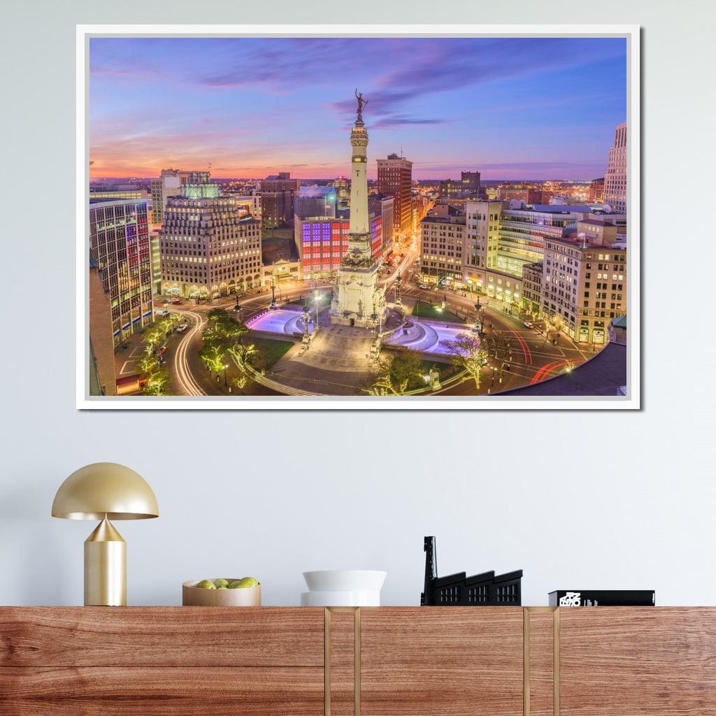Indianapolis Skyline Canvas Wall Art