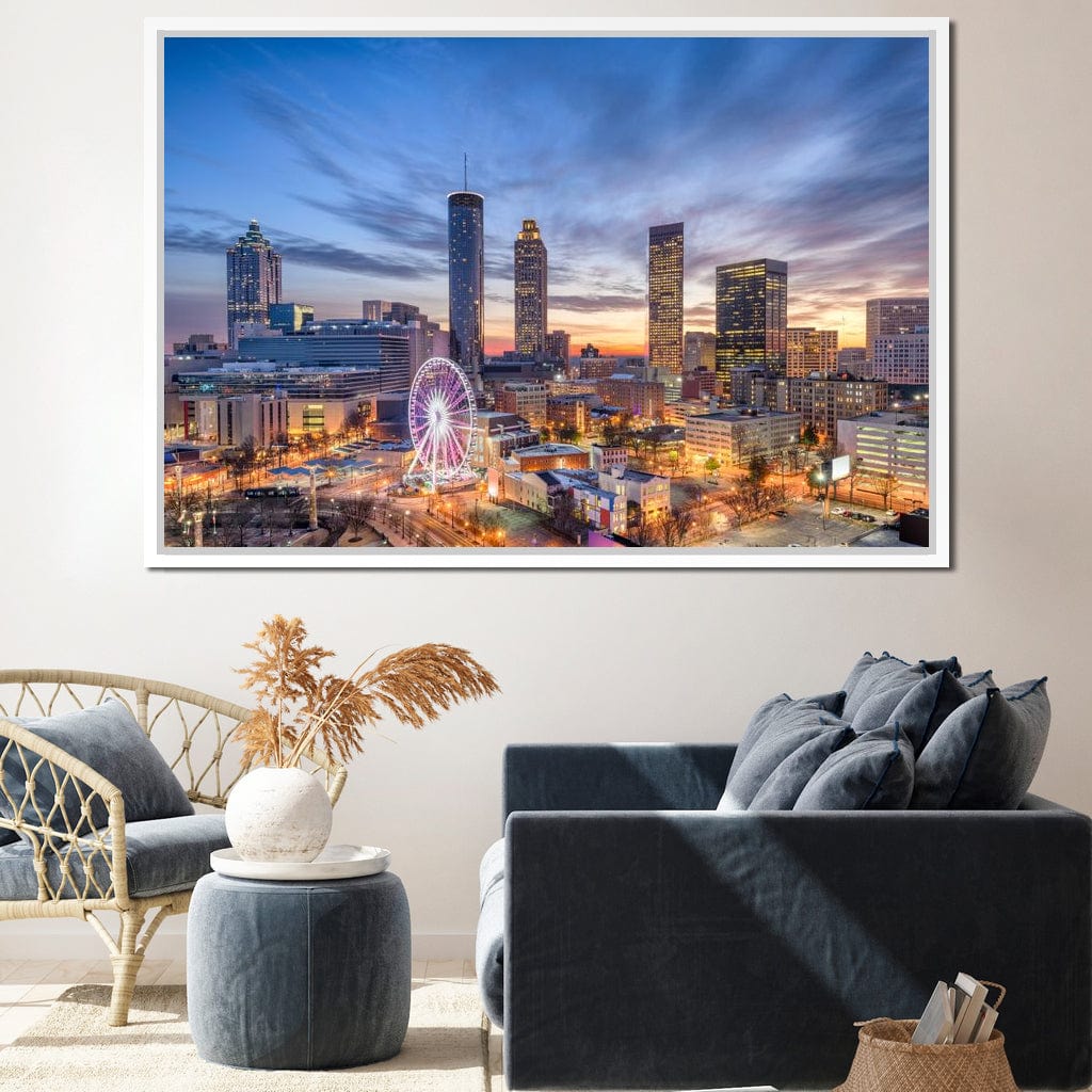 Atlanta Skyline Canvas Wall Art