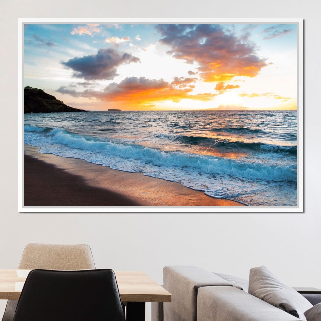 Maui Black Sand Beach Canvas Wall Art