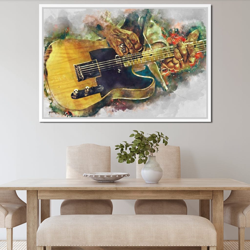 Keith Richards' Electric Guitar Canvas Wall Art