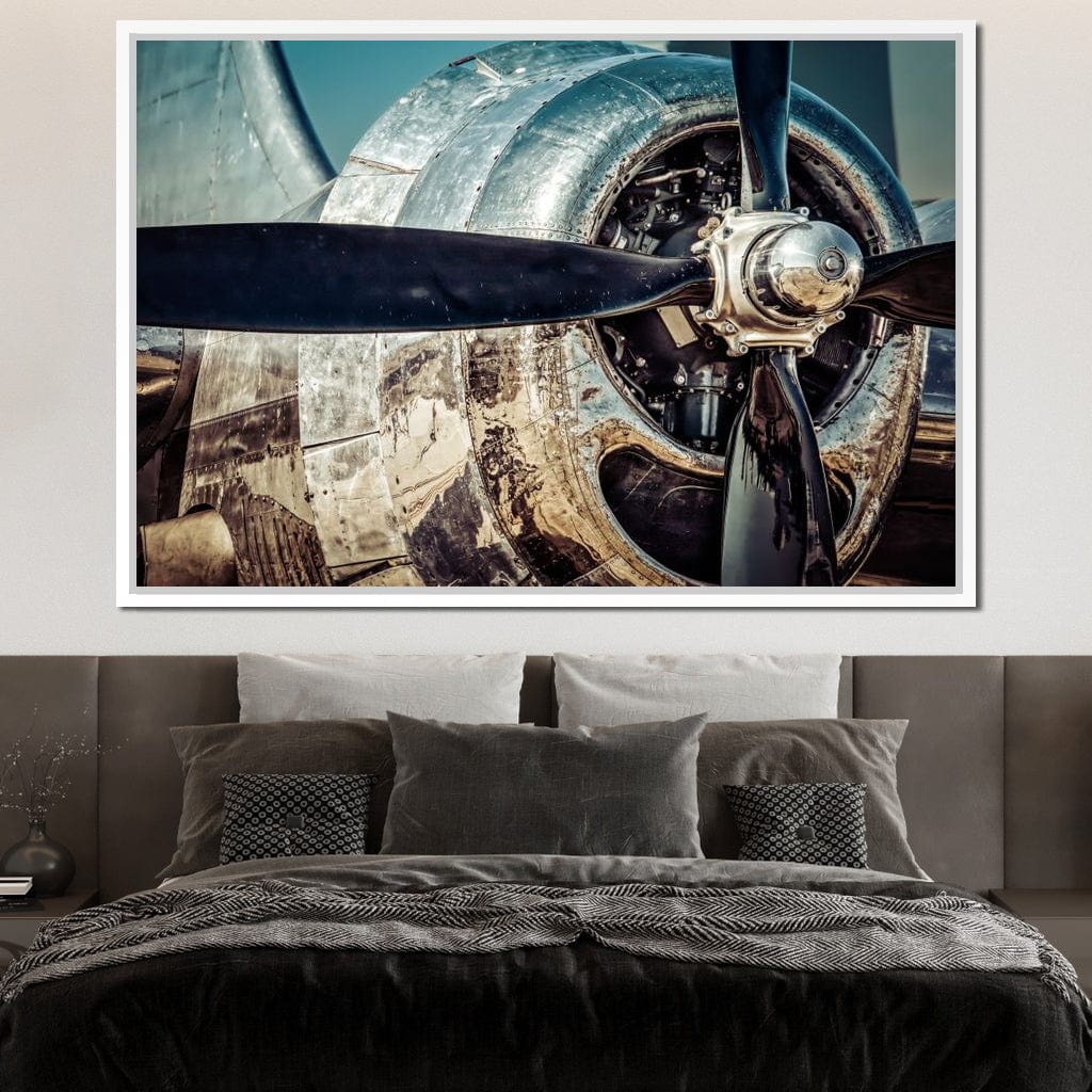 WWII Airplane Propeller Canvas Wall Art