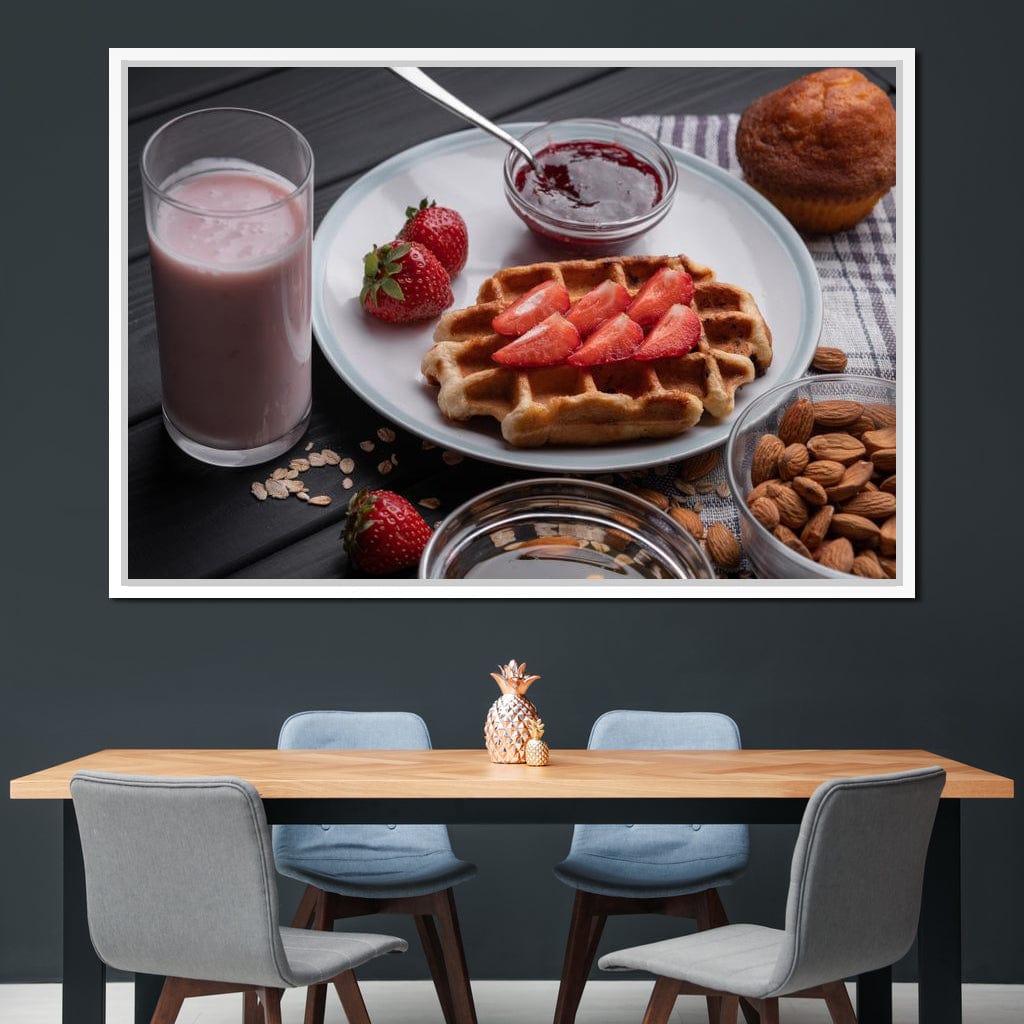 Homemade Waffles Canvas Wall Art