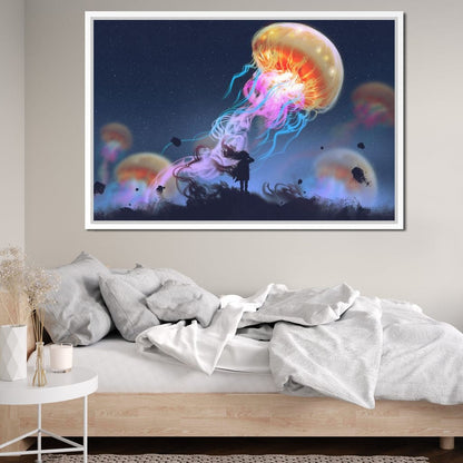 Giant Jellyfish Canvas Wall Art